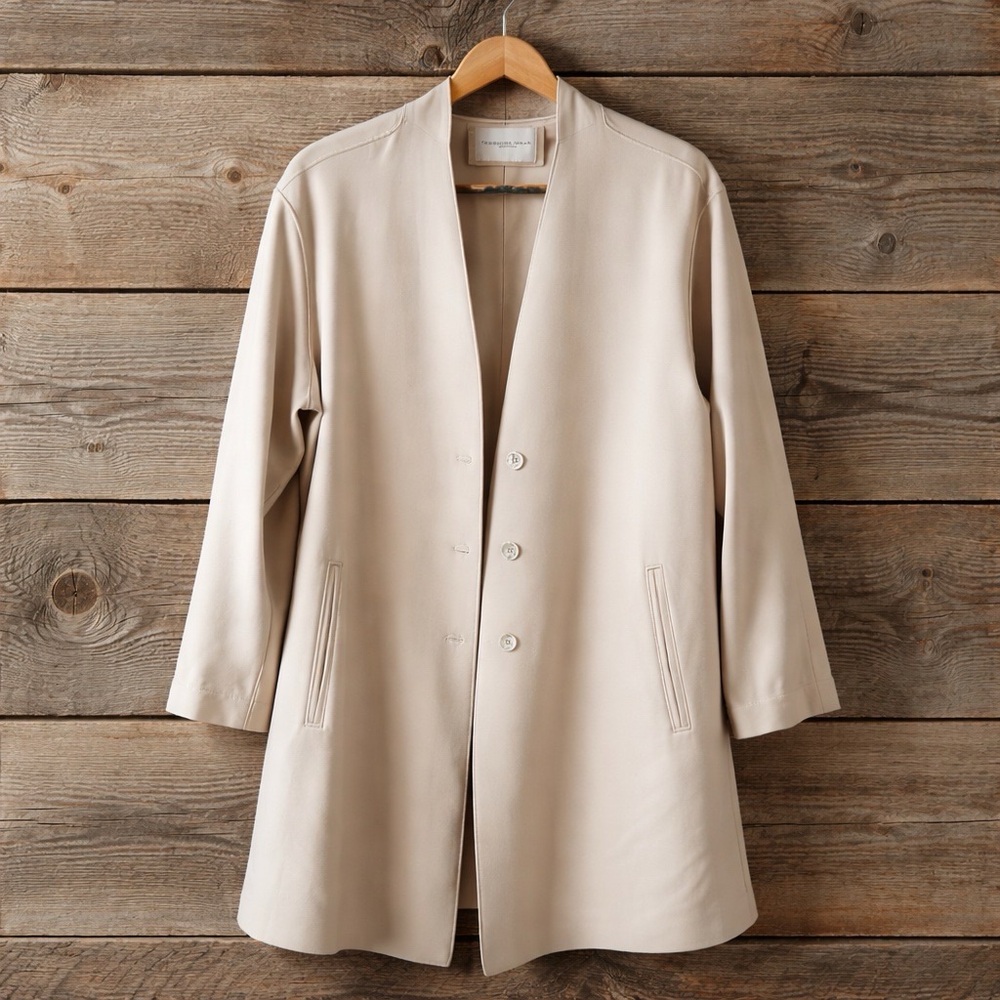 Long Trench Coat Blazer - L